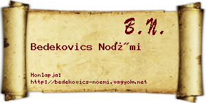 Bedekovics Noémi névjegykártya